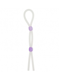 Прозрачное эрекционное кольцо-лассо SILICONE LASSO COCK RING DUAL BEADS - NMC - в Кисловодске купить с доставкой