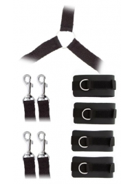 Комплект наручников и поножей LUXURIOUS BED RESTRAINT CUFF SET - Blush Novelties - купить с доставкой в Кисловодске