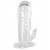 Прозрачная гелевая насадка с клиторальным отростком - 13 см. - Toyfa Basic - в Кисловодске купить с доставкой