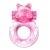 Розовое эрекционное виброкольцо на пенис Pink Bear - Baile - в Кисловодске купить с доставкой
