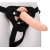 Телесный страпон на черных трусиках STRAP ON REAL DILDO - 20 см. - Dream Toys - купить с доставкой в Кисловодске