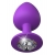 Фиолетовая анальная пробка со стразом Her Little Gem Large Plug - 9,5 см. - Pipedream - купить с доставкой в Кисловодске