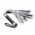 Серебристая плетка Struggle My Flogger с черной ручкой - 45 см. - Lovetoy - купить с доставкой в Кисловодске