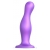 Фиолетовая насадка Strap-On-Me Dildo Plug Curvy size L - Strap-on-me - купить с доставкой в Кисловодске