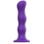 Фиолетовая насадка Strap-On-Me Dildo Geisha Balls size XL - Strap-on-me - купить с доставкой в Кисловодске