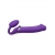 Фиолетовый безремневой вибрострапон Silicone Bendable Strap-On - size XL - Strap-on-me - купить с доставкой в Кисловодске