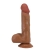 Темно-бежевый реалистичный фаллоимитатор с присоской Bahamut - 21,8 см. - Baile