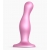 Розовая насадка Strap-On-Me Dildo Plug Curvy size M - Strap-on-me - купить с доставкой в Кисловодске