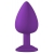 Большая фиолетовая анальная пробка Emotions Cutie Large с голубым кристаллом - 10 см. - Lola Games - купить с доставкой в Кисловодске