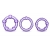 Набор из 3 фиолетовых эрекционных колец Stay Hard Beaded Cockrings - Blush Novelties - в Кисловодске купить с доставкой