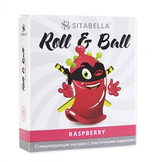 Стимулирующий презерватив-насадка Roll   Ball Raspberry - Sitabella - купить с доставкой в Кисловодске