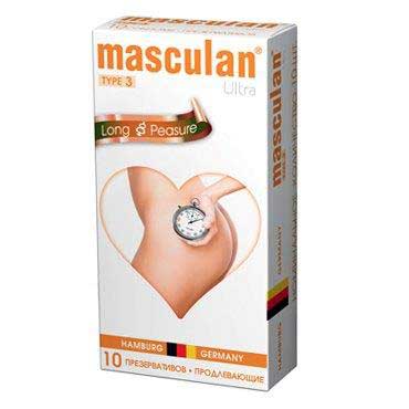 Розовые презервативы Masculan Ultra Long Pleasure с колечками, пупырышками и продлевающим эффектом - 10 шт. - Masculan - купить с доставкой в Кисловодске