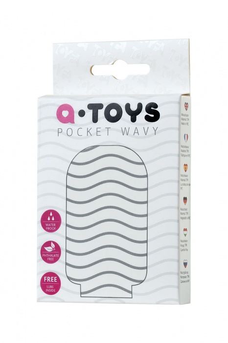 Белый мастурбатор A-Toys Pocket Wavy - A-toys - в Кисловодске купить с доставкой