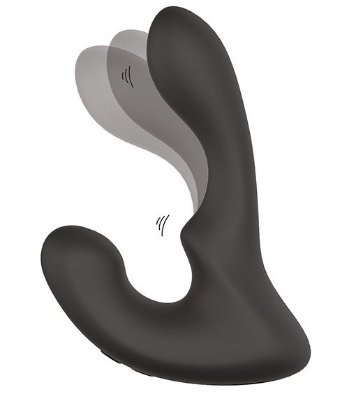 Чёрный массажер простаты с 2 моторами BOOTY ROCKER - Dream Toys - в Кисловодске купить с доставкой