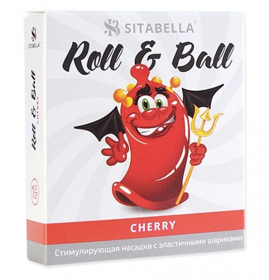 Стимулирующий презерватив-насадка Roll   Ball Cherry - Sitabella - купить с доставкой в Кисловодске