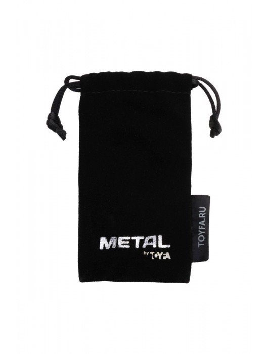 Серебристая коническая анальная пробка с красным кристаллом - 8 см. - ToyFa - купить с доставкой в Кисловодске