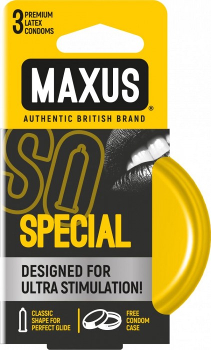 Презервативы с точками и рёбрами в железном кейсе MAXUS Special - 3 шт. - Maxus - купить с доставкой в Кисловодске
