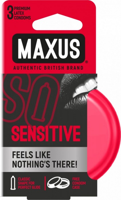 Ультратонкие презервативы в железном кейсе MAXUS Sensitive - 3 шт. - Maxus - купить с доставкой в Кисловодске