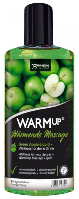 Массажное масло WARMup Green Apple с ароматом яблока - 150 мл. - Joy Division - купить с доставкой в Кисловодске
