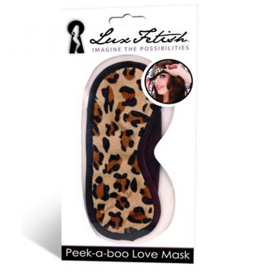 Леопардовая маска на глаза Peek-a-Boo - Lux Fetish - купить с доставкой в Кисловодске