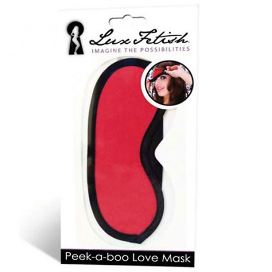 Красная маска на глаза Peek-a-Boo - Lux Fetish - купить с доставкой в Кисловодске