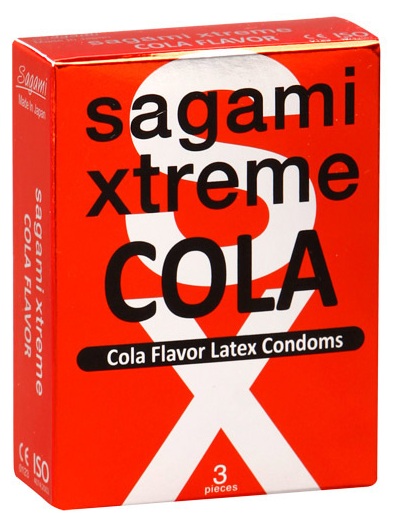 Ароматизированные презервативы Sagami Xtreme COLA - 3 шт. - Sagami - купить с доставкой в Кисловодске