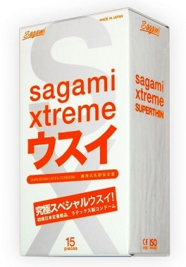 Ультратонкие презервативы Sagami Xtreme SUPERTHIN - 15 шт. - Sagami - купить с доставкой в Кисловодске