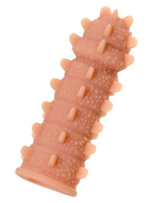 Телесная реалистичная насадка KOKOS Extreme Sleeve 04 с дополнительной стимуляцией - 12,7 см. - KOKOS - в Кисловодске купить с доставкой