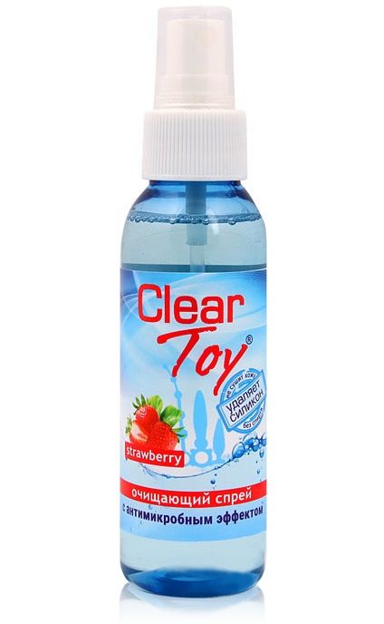 Очищающий спрей для игрушек CLEAR TOY Strawberry - 100 мл. - Биоритм - купить с доставкой в Кисловодске