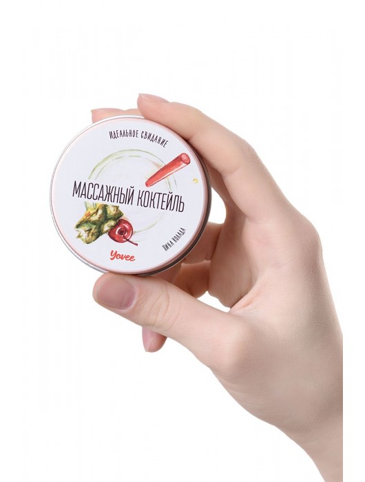 Массажная свеча «Массажный коктейль» с ароматом пина колады - 30 мл. - ToyFa - купить с доставкой в Кисловодске