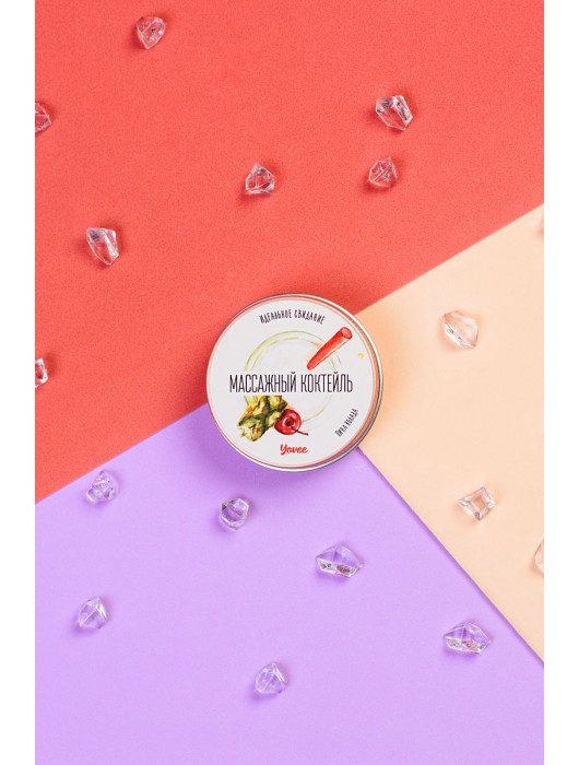 Массажная свеча «Массажный коктейль» с ароматом пина колады - 30 мл. - ToyFa - купить с доставкой в Кисловодске