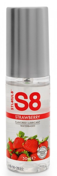 Лубрикант S8 Flavored Lube со вкусом клубники - 50 мл. - Stimul8 - купить с доставкой в Кисловодске