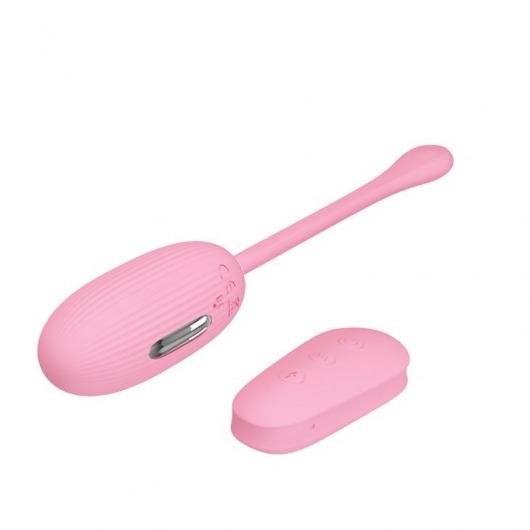 Нежно-розовое виброяйцо с функцией электростимуляции Shock Fun - Baile - купить с доставкой в Кисловодске