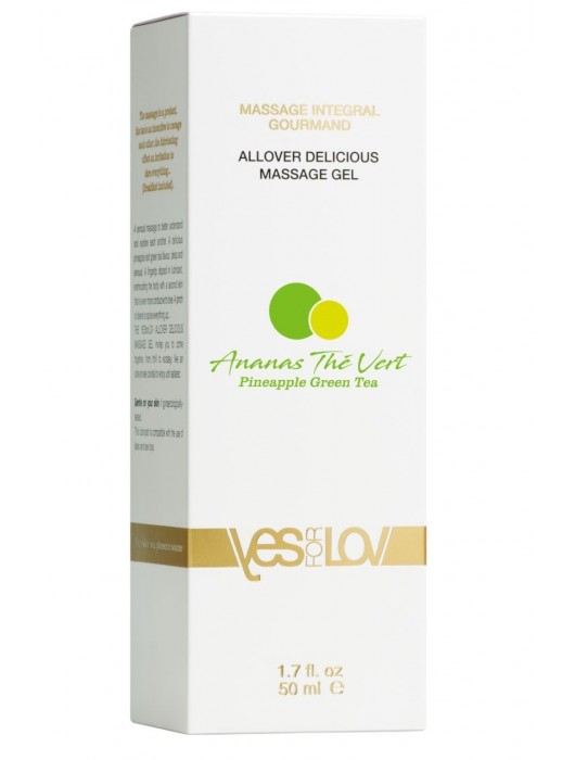 Универсальный массажный гель 3-в-1 Allover Delicious с ароматом ананаса и зеленого чая - 50 мл. - YESforLOV - купить с доставкой в Кисловодске