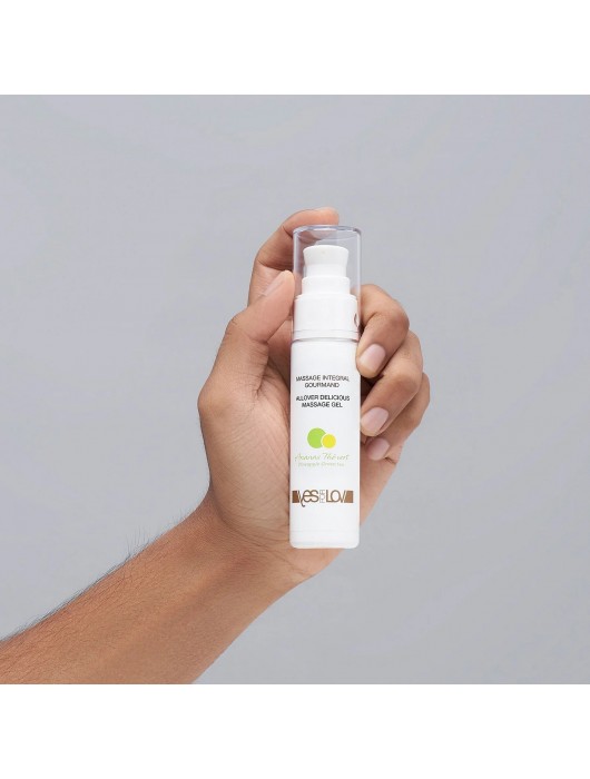 Универсальный массажный гель 3-в-1 Allover Delicious с ароматом ананаса и зеленого чая - 50 мл. - YESforLOV - купить с доставкой в Кисловодске