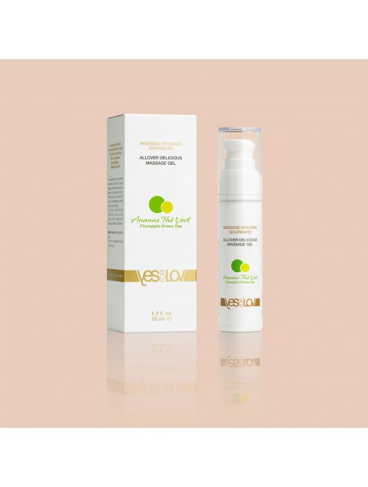 Универсальный массажный гель 3-в-1 Allover Delicious с ароматом ананаса и зеленого чая - 50 мл. - YESforLOV - купить с доставкой в Кисловодске