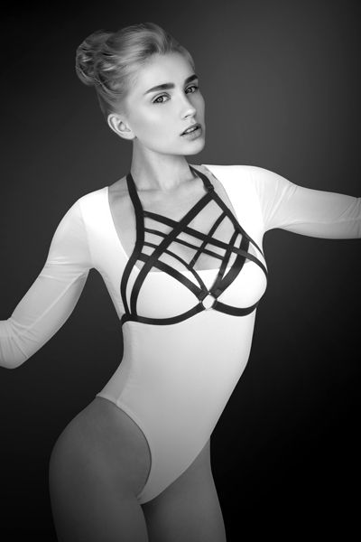 Черная упряжь на грудь Clara - Bijoux Pour Toi - купить с доставкой в Кисловодске