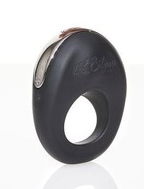 Черное эрекционное виброкольцо ATOM - Hot Octopuss - в Кисловодске купить с доставкой