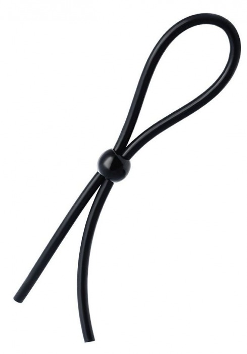 Черное лассо на пенис с одной бусиной - A-toys - в Кисловодске купить с доставкой