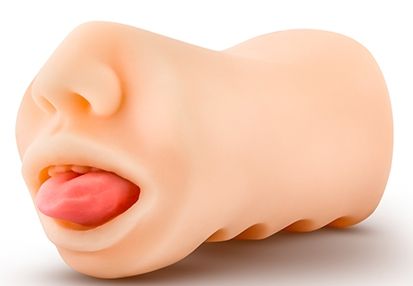 Телесный мастурбатор-ротик с язычком Oral Anne - Blush Novelties - в Кисловодске купить с доставкой