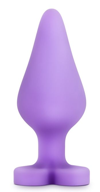Фиолетовая анальная пробка Naughty Candy Heart Do Me Now - 8,9 см. - Blush Novelties - купить с доставкой в Кисловодске
