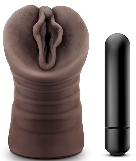 Коричневый мастурбатор-вагина Alexis - Blush Novelties - в Кисловодске купить с доставкой