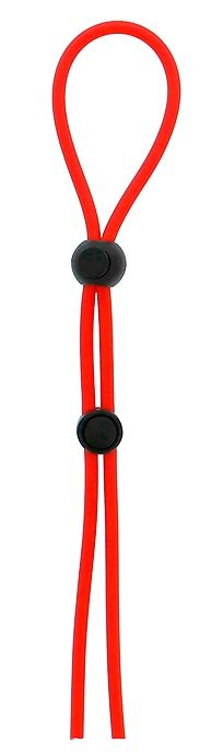 Красное лассо на пенис с двумя бусинами STRETCHY LASSO CAGE - Dream Toys - в Кисловодске купить с доставкой