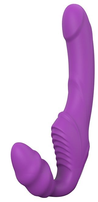 Фиолетовый безремневой вибрострапон DOUBLE DIPPER - Dream Toys - купить с доставкой в Кисловодске