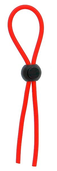 Красное эрекционное лассо с одной бусиной-утяжкой STRETCHY THIN LASSO - Dream Toys - в Кисловодске купить с доставкой