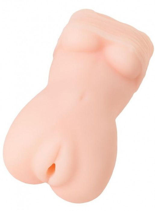 Телесный мастурбатор в виде женской фигурки - Toyfa Basic - в Кисловодске купить с доставкой