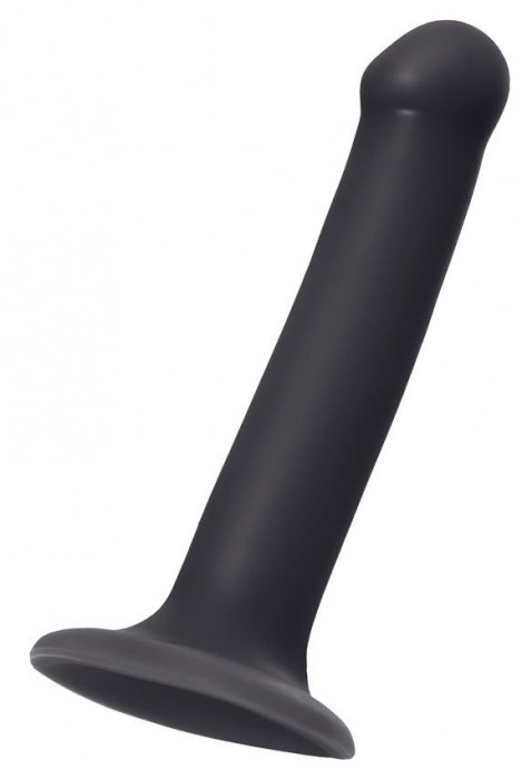 Черный фаллос на присоске Silicone Bendable Dildo M - 18 см. - Strap-on-me - купить с доставкой в Кисловодске