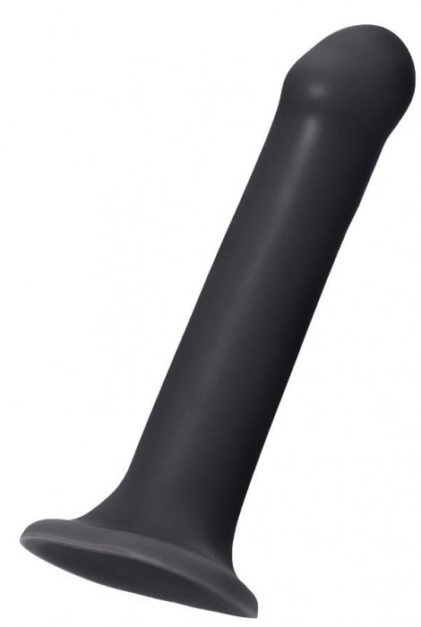 Черный фаллос на присоске Silicone Bendable Dildo XL - 20 см. - Strap-on-me - купить с доставкой в Кисловодске