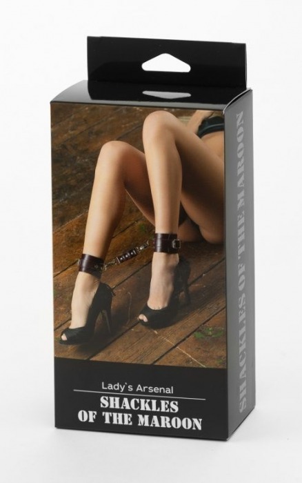 Бордовые оковы на ноги Ladys Arsenal - БДСМ Арсенал - купить с доставкой в Кисловодске