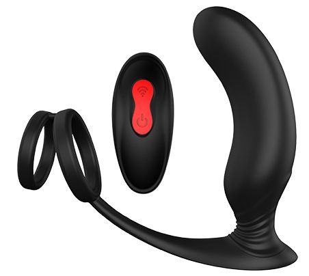 Черный массажер простаты REMOTE P-PLEASER - Dream Toys - в Кисловодске купить с доставкой